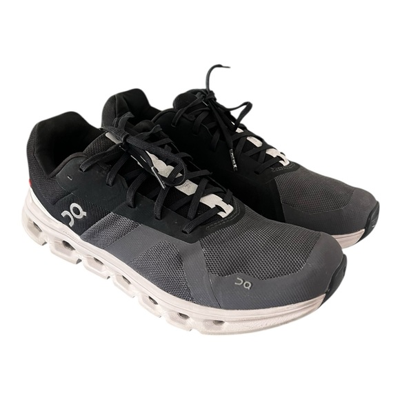 On Cloud Runner Mens Size Shoes Gray Black Running Gym Cushion Lace Up